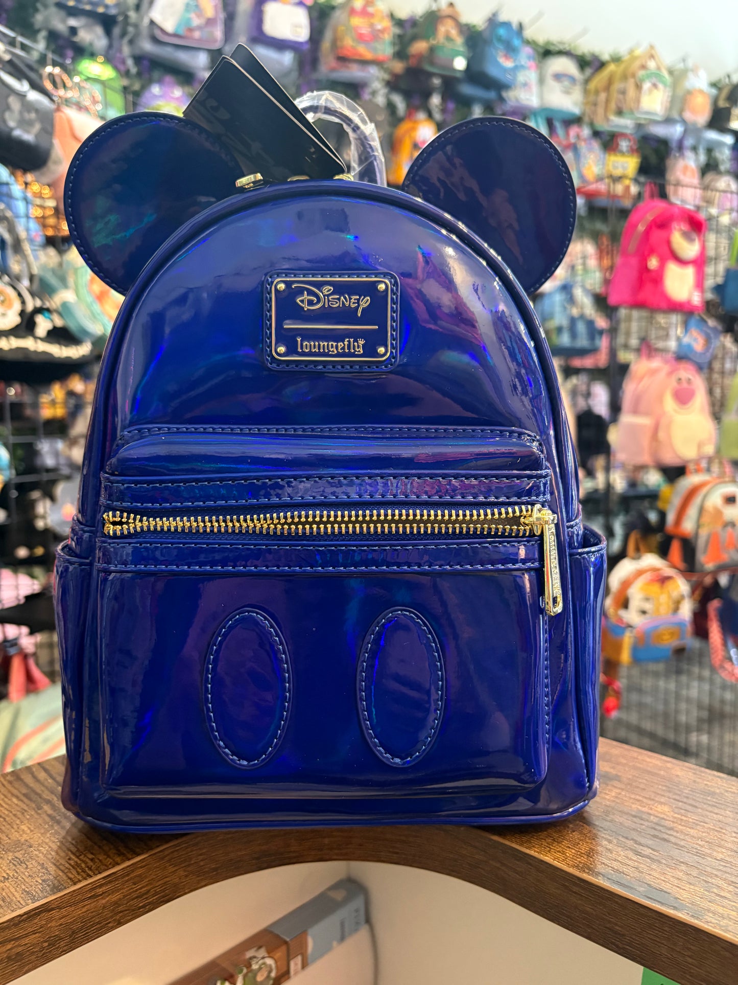 Loungefly Disney Mickey Blue Oil Slick mini backpack