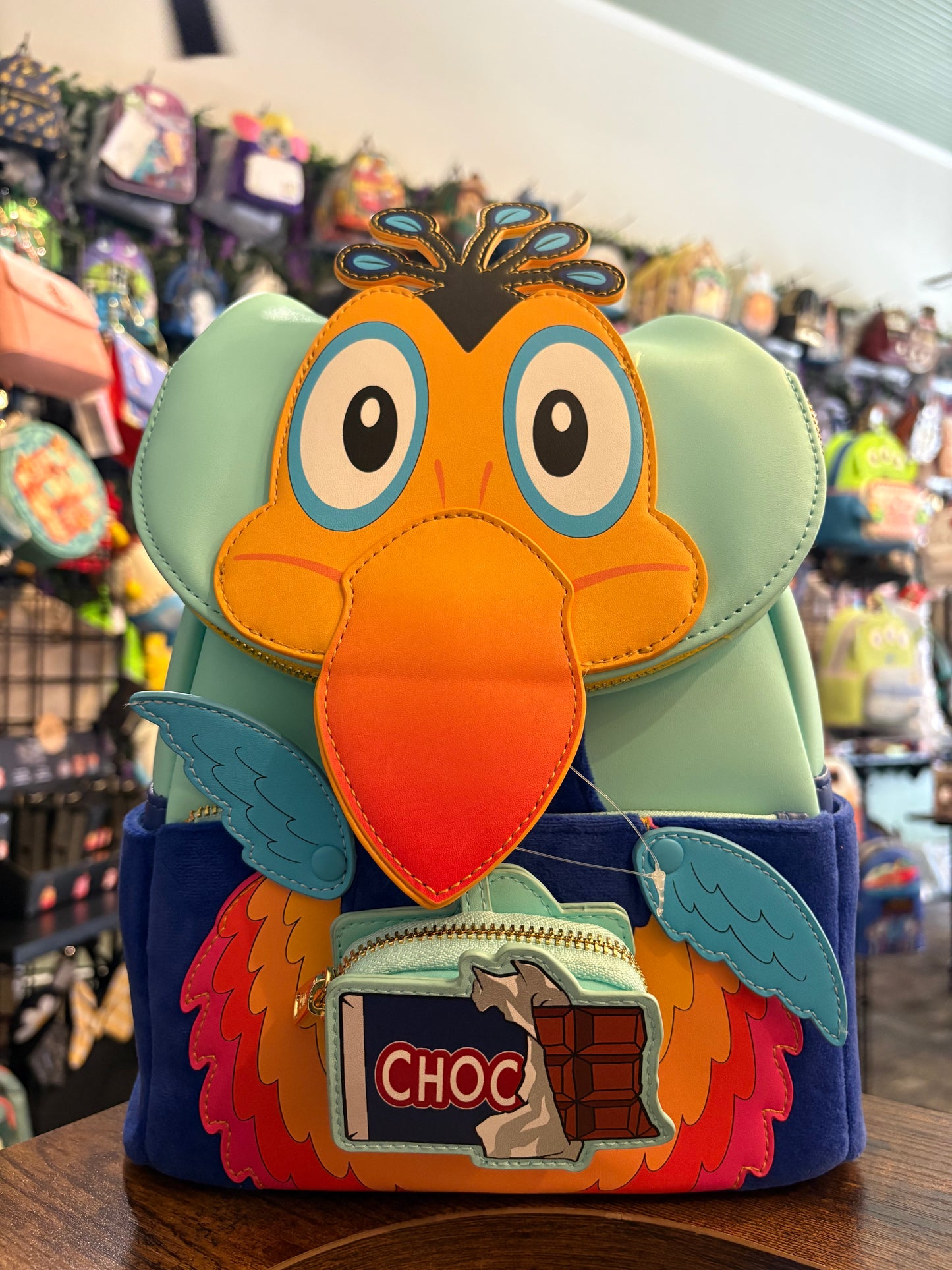 Loungefly Pixar Up Kevin with candy coin purse mini backpack