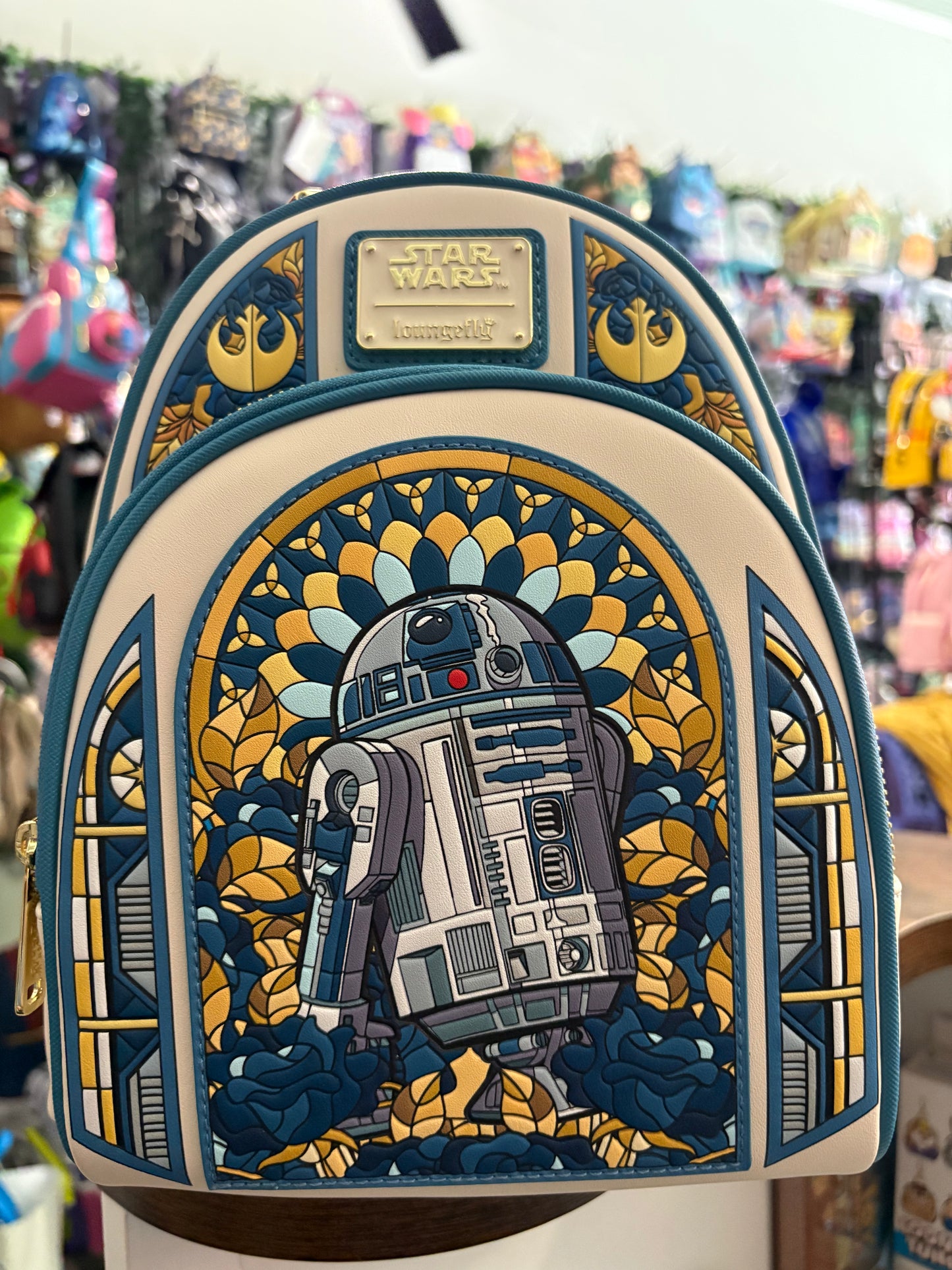 Loungefly R2D2 Star Wars Stained Glass Mini Backpack