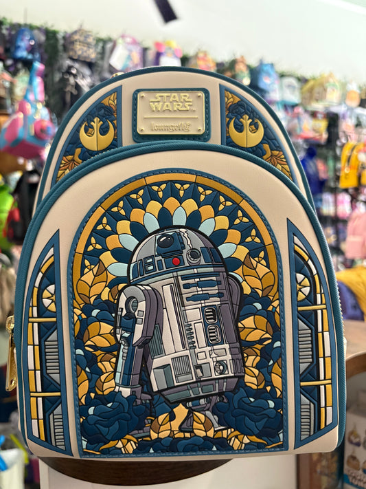 Loungefly R2D2 Star Wars Stained Glass Mini Backpack