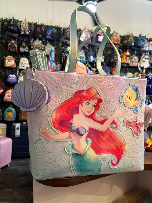 Loungefly Little Mermaid Tote/shoulder WITH COIN PURSE