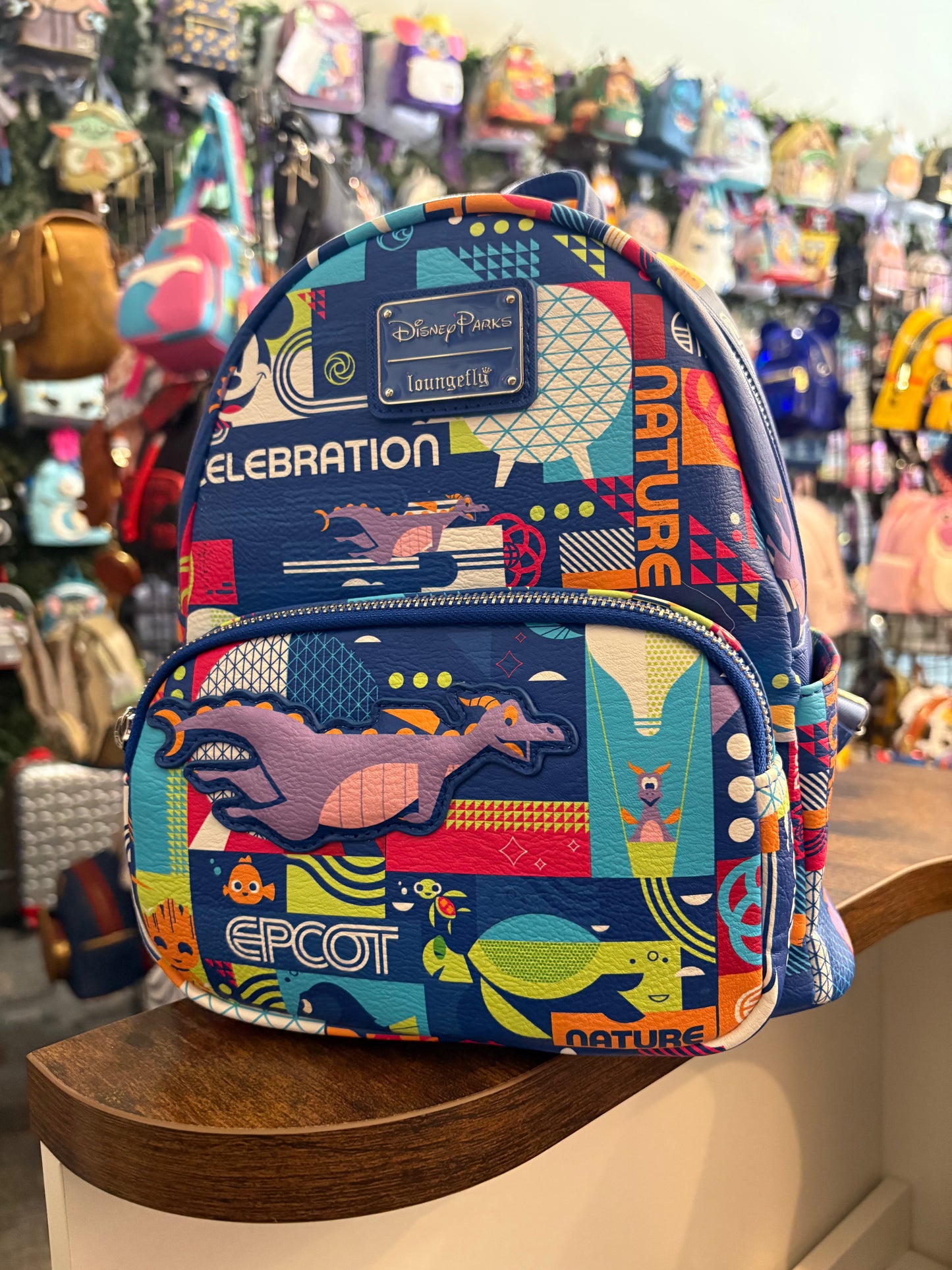 Loungefly Epcot Figment Mini Backpack