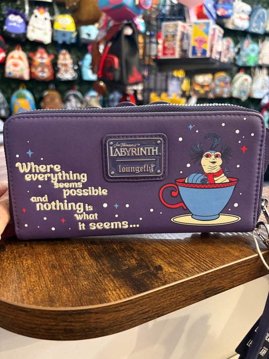 Loungefly Labyrinth Lenticular wristlet wallet Ludo, Sarah, Jareth, and Hoggle