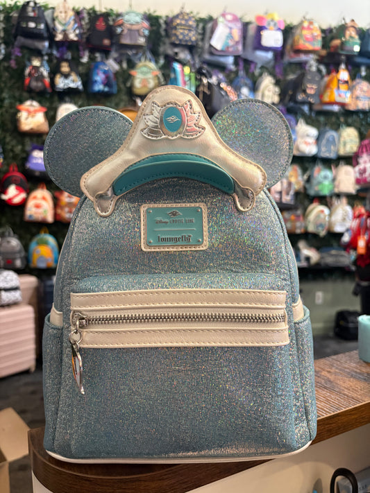LoungeFly Disney Cruise Line 25th anniversary shimmering seas mini backpack