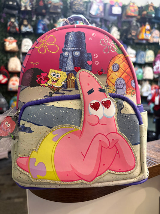 Loungefly Nickelodeon Sponge Bob Patrick scenic mini backpack