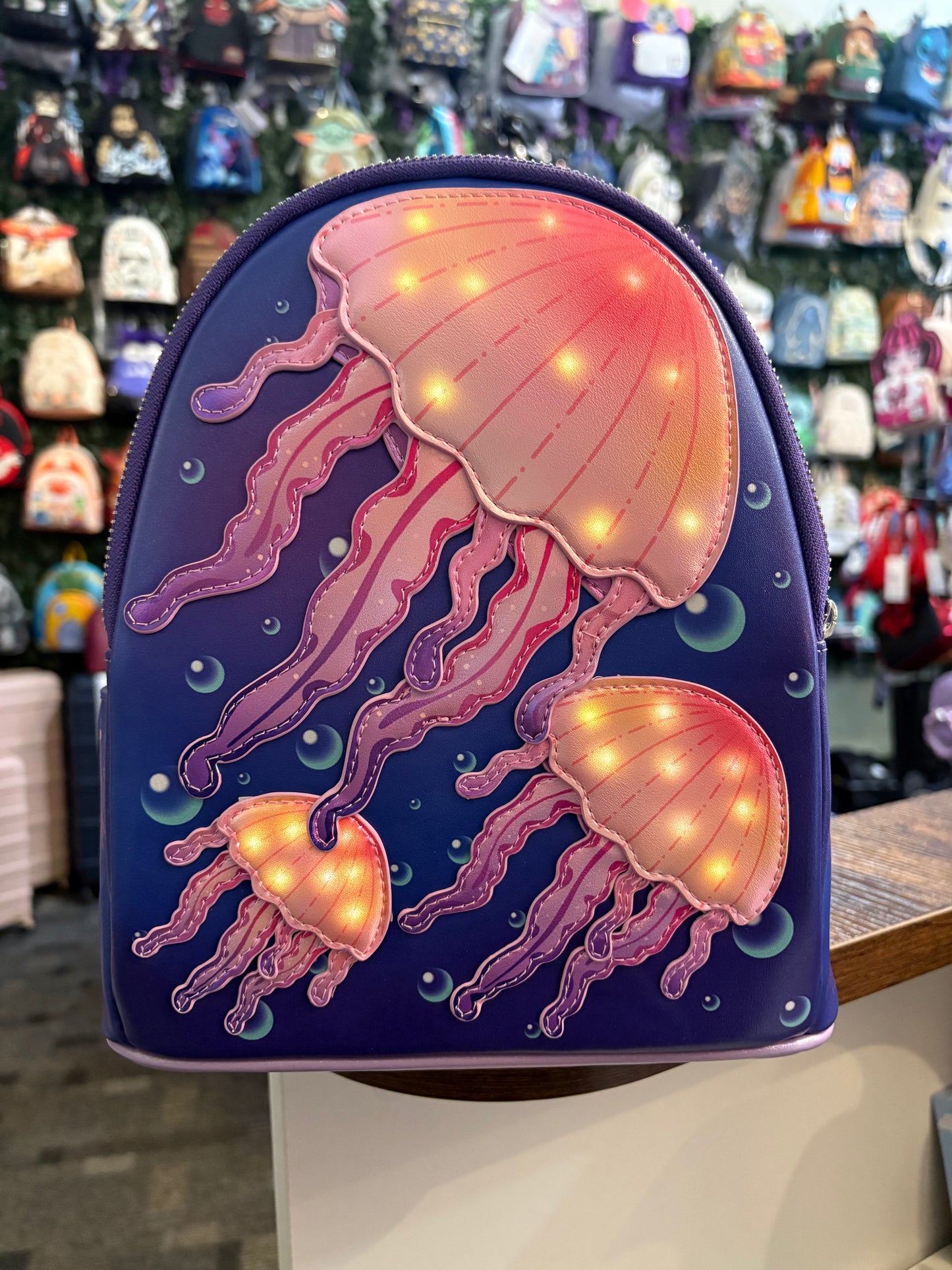 Loungefly Sea World light up Jellyfish rechargeable battery