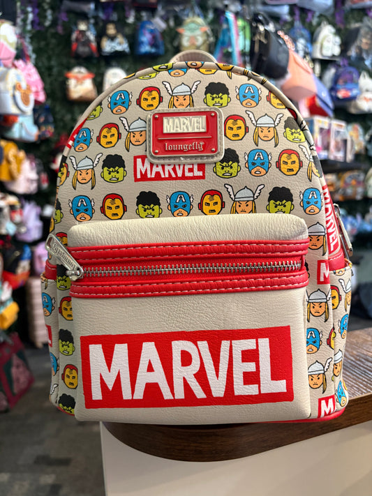 Loungefly Marvel AOP Skottie Young Chibi Group Mini Backpack
