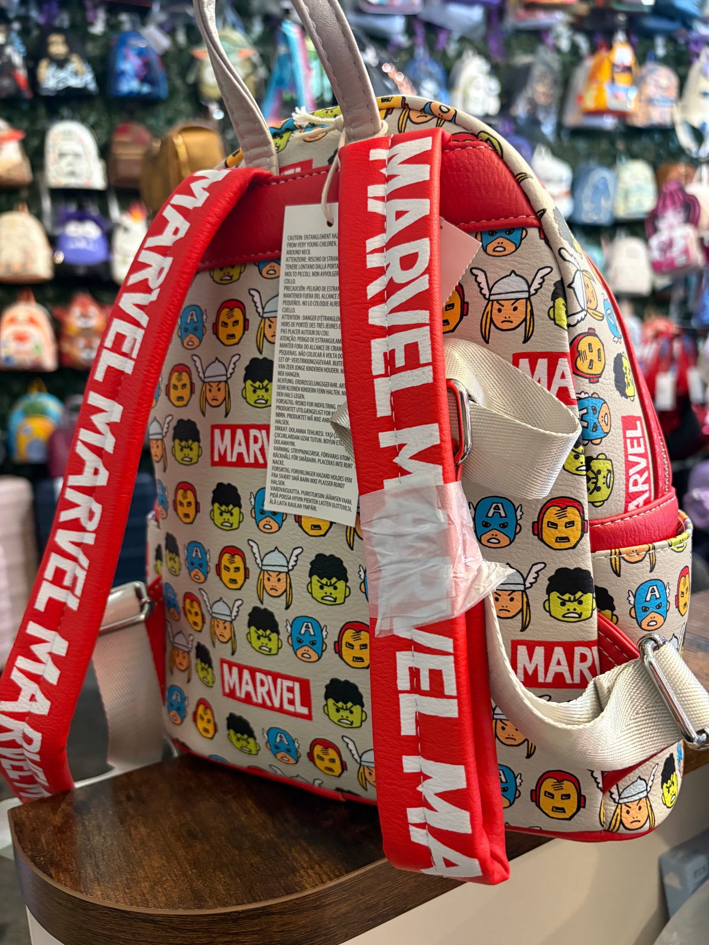 Loungefly Marvel AOP Skottie Young Chibi Group Mini Backpack