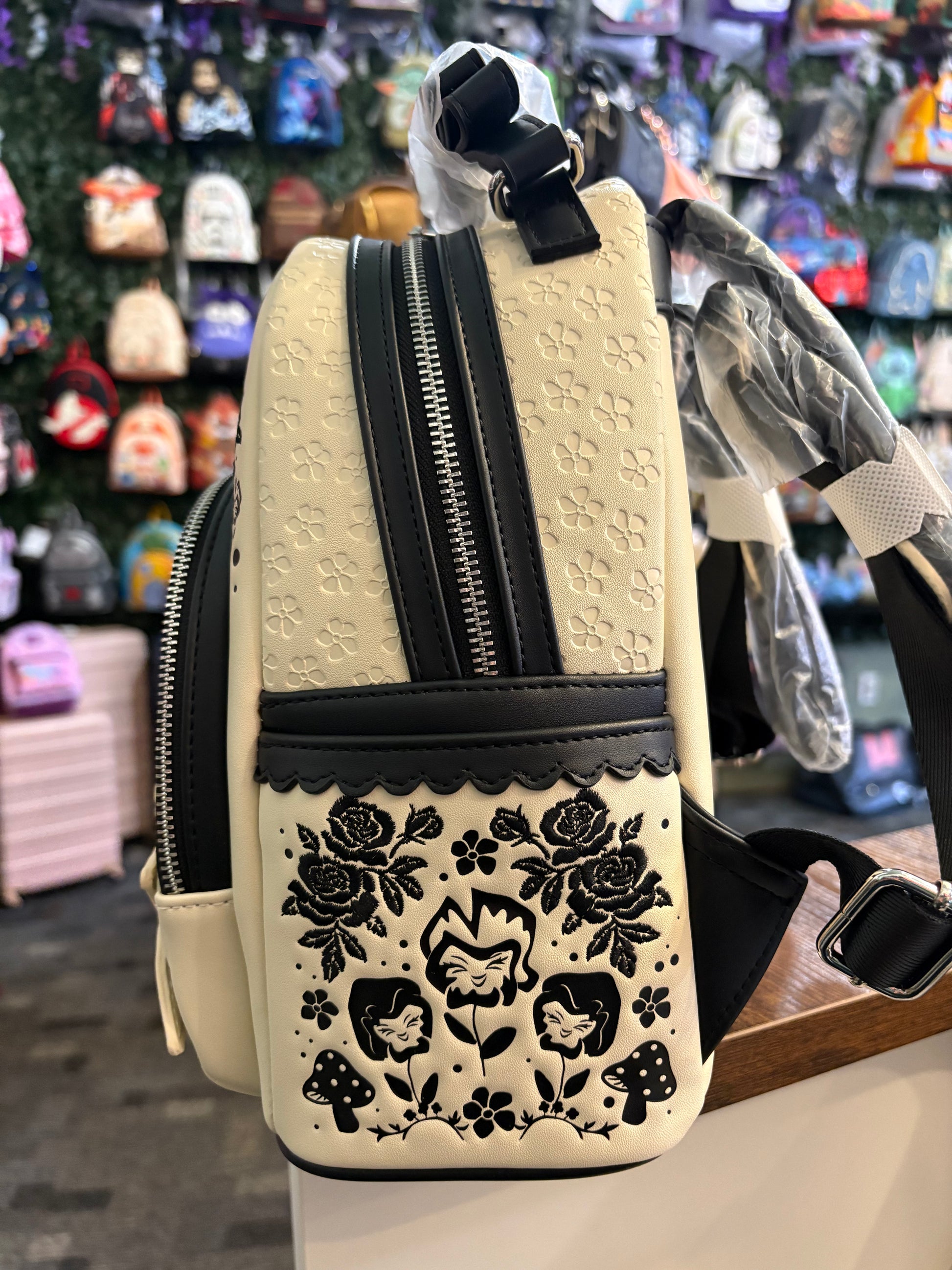 Loungefly Alice and Wonderland Embroidered floral mini backpack – Whimsy Pop