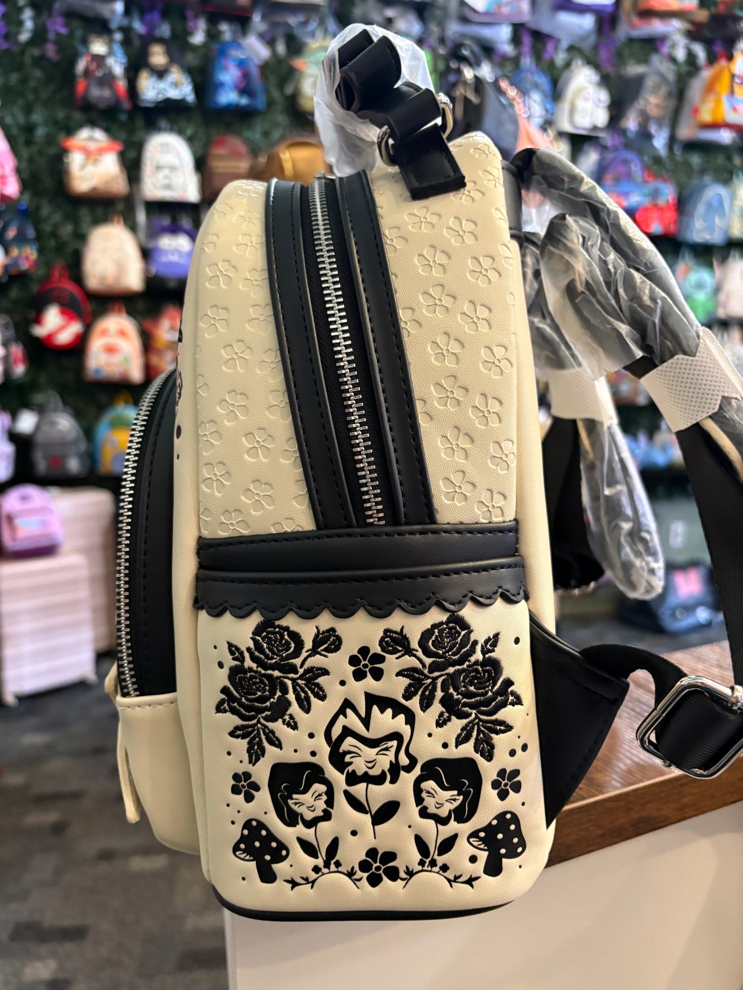 Loungefly Alice and Wonderland Embroidered floral mini backpack