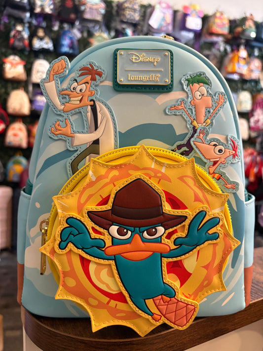 Loungefly Disney Phineas and Ferb mini backpack Lights up
