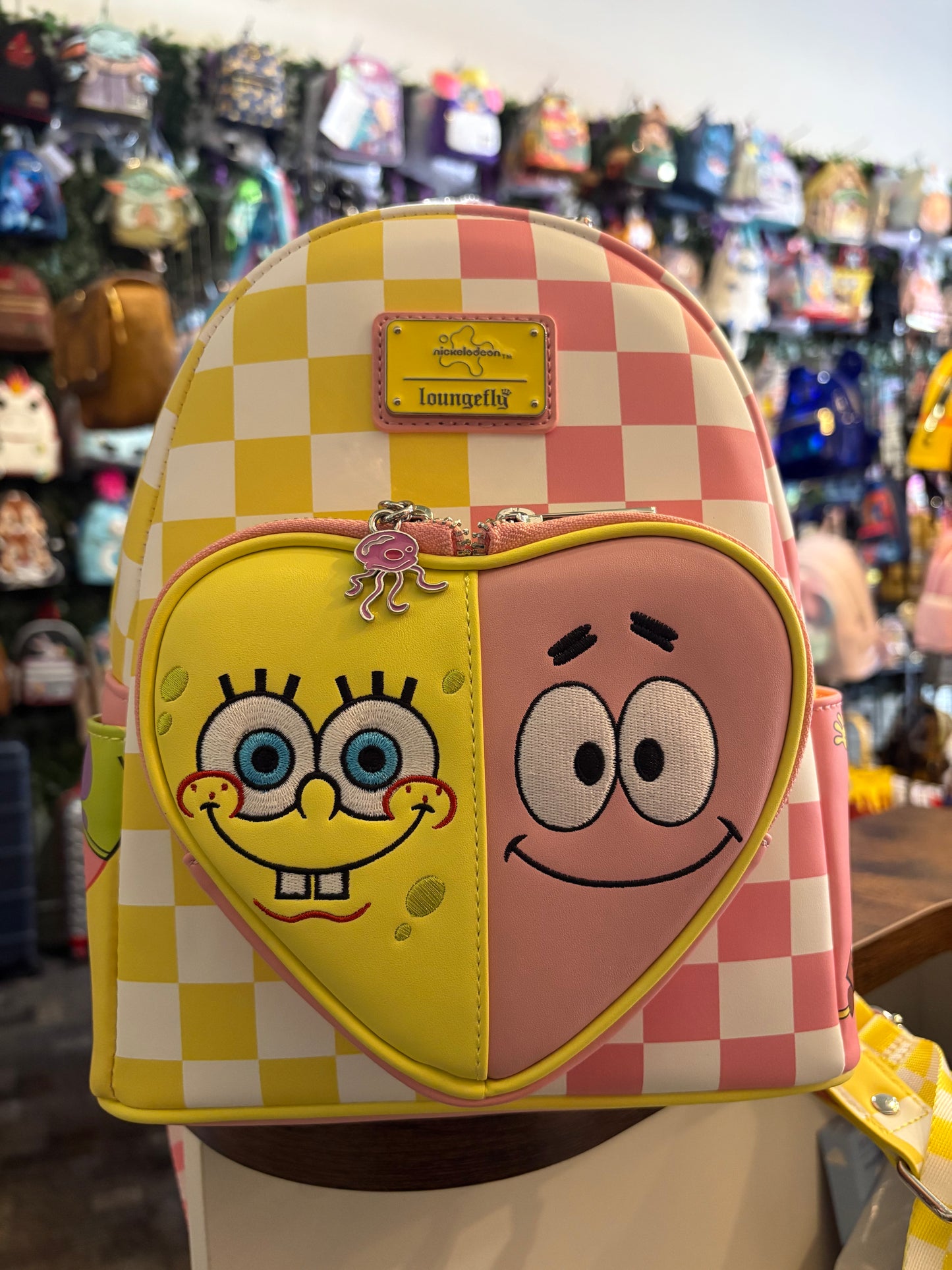 Loungefly NIC Spongebob and Patrick Checkered Collection mini backpack
