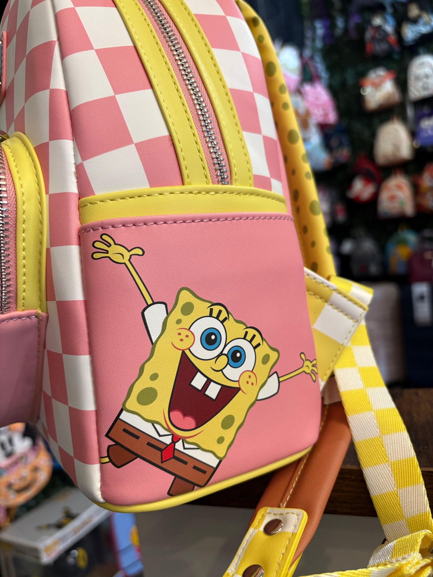 Loungefly NIC Spongebob and Patrick Checkered Collection mini backpack