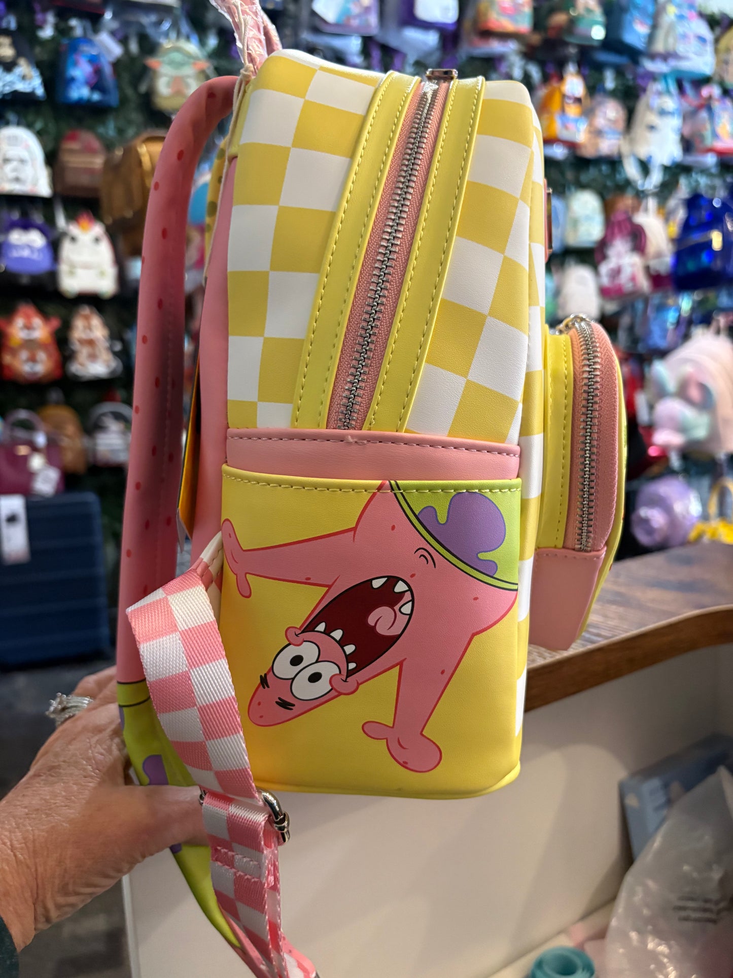 Loungefly NIC Spongebob and Patrick Checkered Collection mini backpack