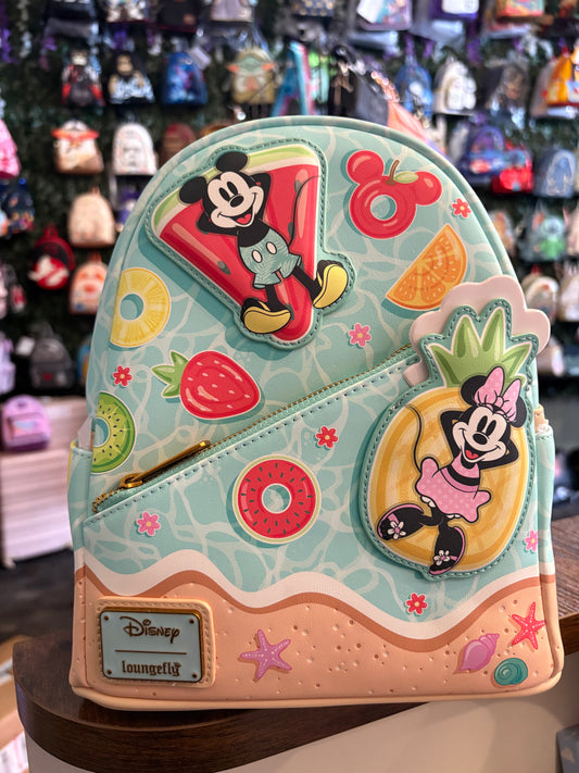 Loungefly Mickey and Minnie Summer mini backpack