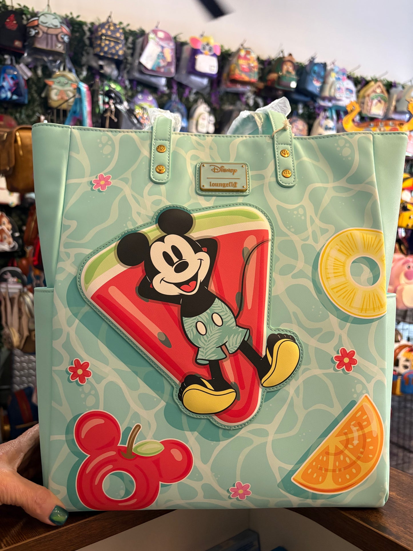 Loungefly Mickey and Minnie Summer Tote