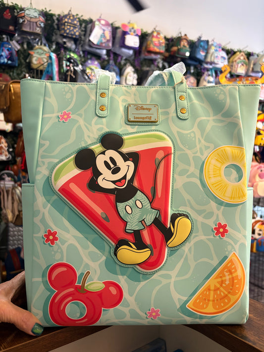 Loungefly Mickey and Minnie Summer Tote