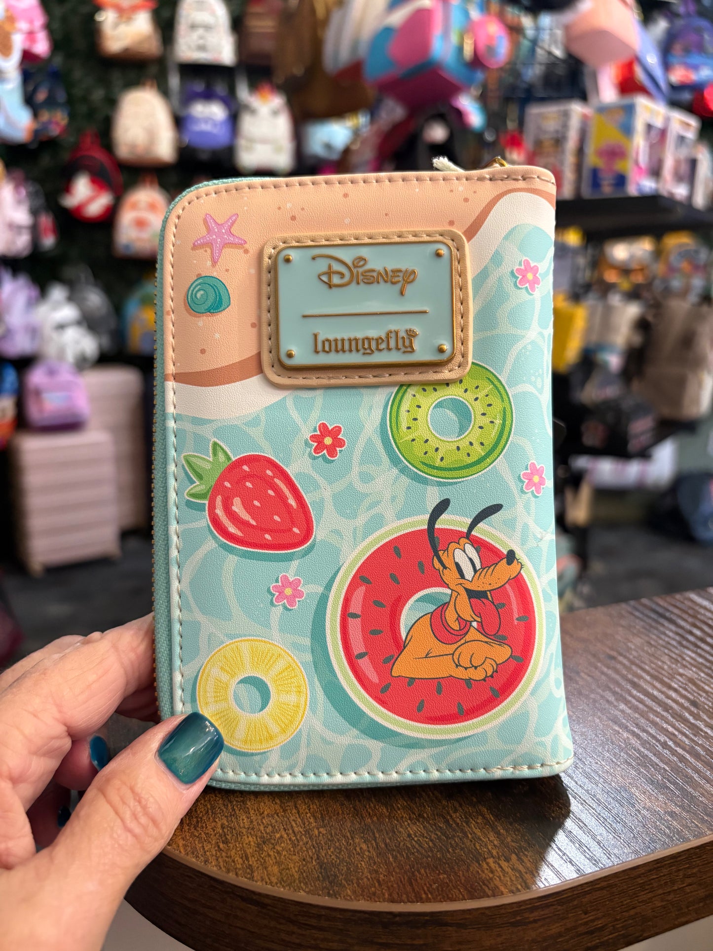Loungefly Mickey and Minnie Summer Zip around wallet