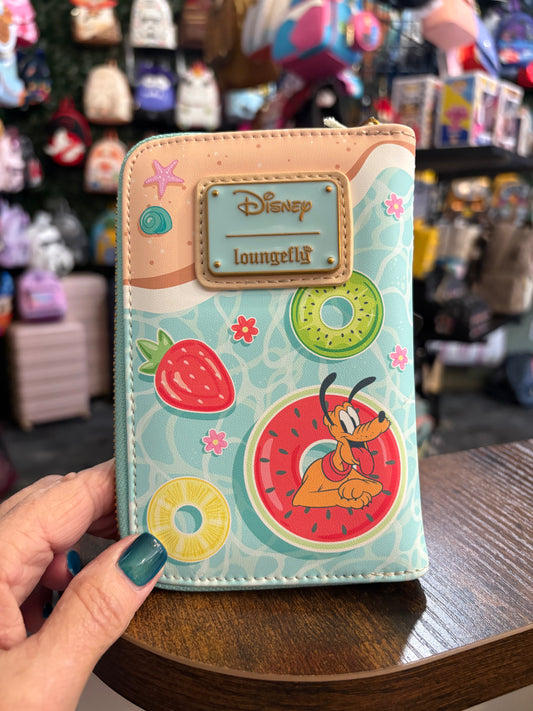 Loungefly Mickey and Minnie Summer Zip around wallet