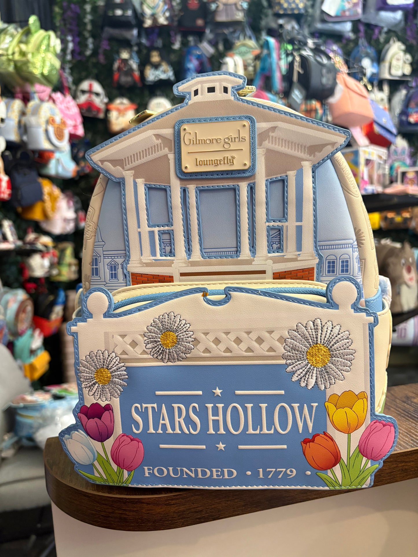 Loungefly Gilmore Girls Stars Hollow sign floral mini Backpack