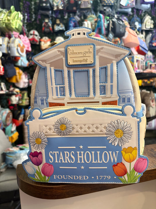 Loungefly Gilmore Girls Stars Hollow sign floral mini Backpack