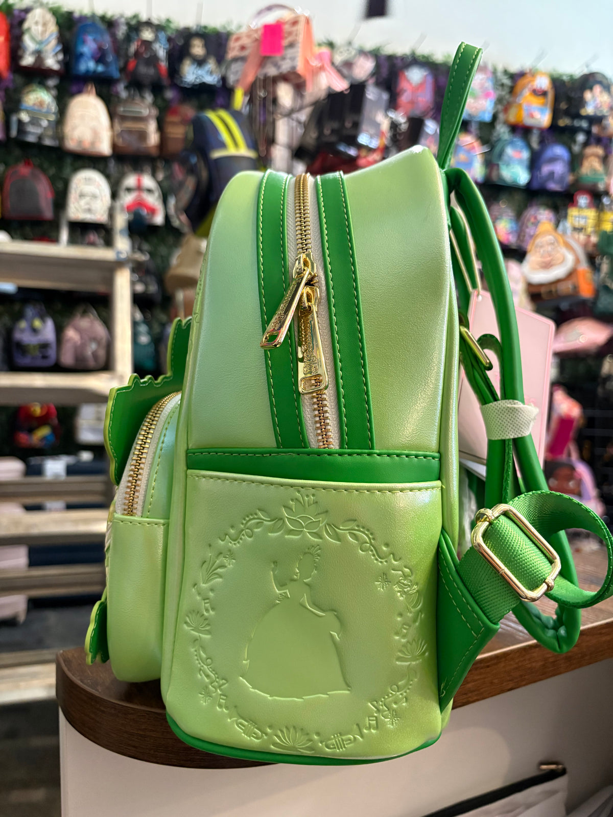 Loungefly Tiana Birthday Cake Green mini Backpack