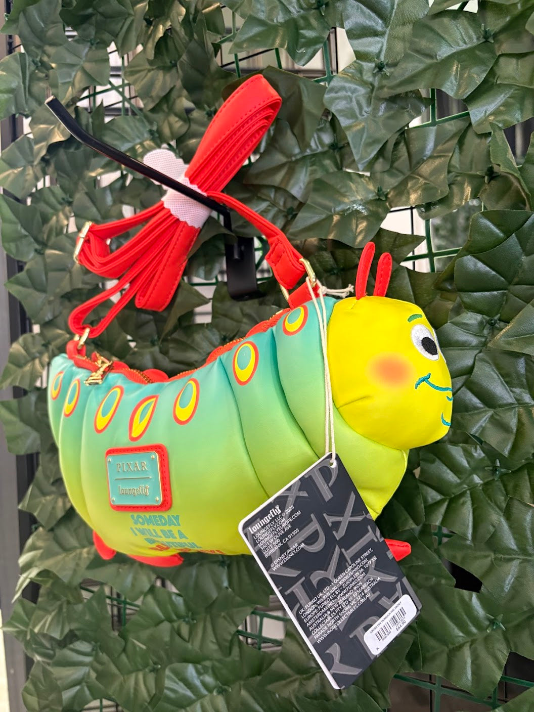 Loungefly Disney Pixar A Bug's Life Heimlich Figural Crossbody Bag