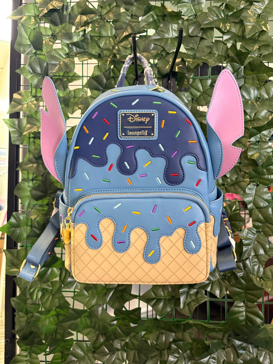 Loungefly Disney Lilo & Stitch Ice Cream Stitch Figural Mini Backpack