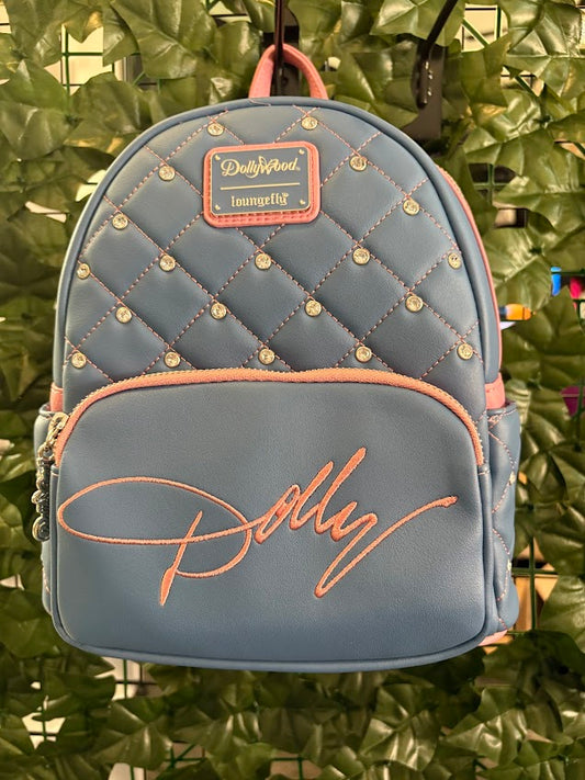 Loungefly Blue Quilted Dolly Mini Backpack - Dollywood Exclusive