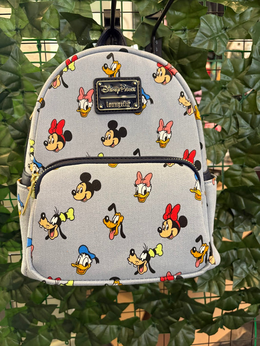 Loungefly Disney Parks Mickey & Friends AOP Sensational 6 Mini Backpakc