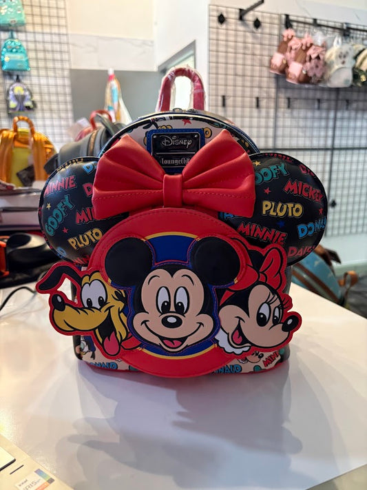 Loungefly Disney Mickey and Friends Classic Ear Holder Mini Backpack Combo