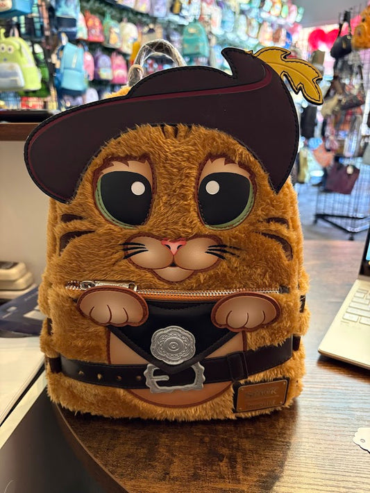 Shrek Puss In Boots Cosplay Faux Fur Mini-Backpack