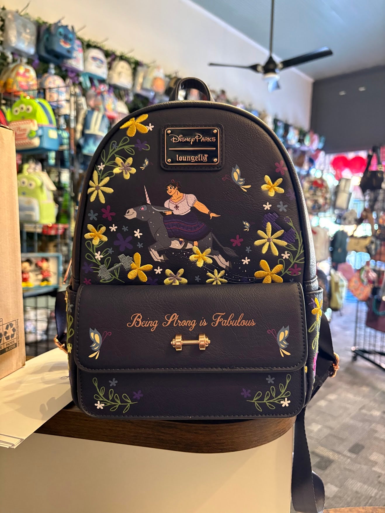 Loungefly Disney Parks Encanto Luisa *Being Strong is Fabulous* Mini Backpack