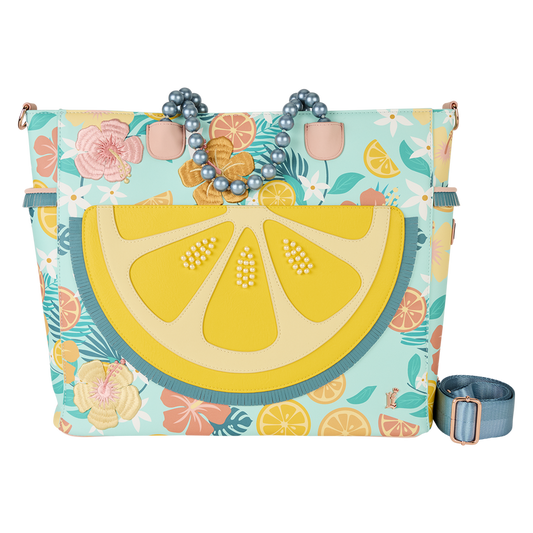 Loungefly Tropical Lemon Floral Convertible Backpack & Tote Crossbody Bag