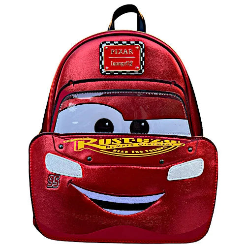 Loungefly Disney Pixar Cars Metallic Lightning Mcqueen Cosplay Mini Backpack