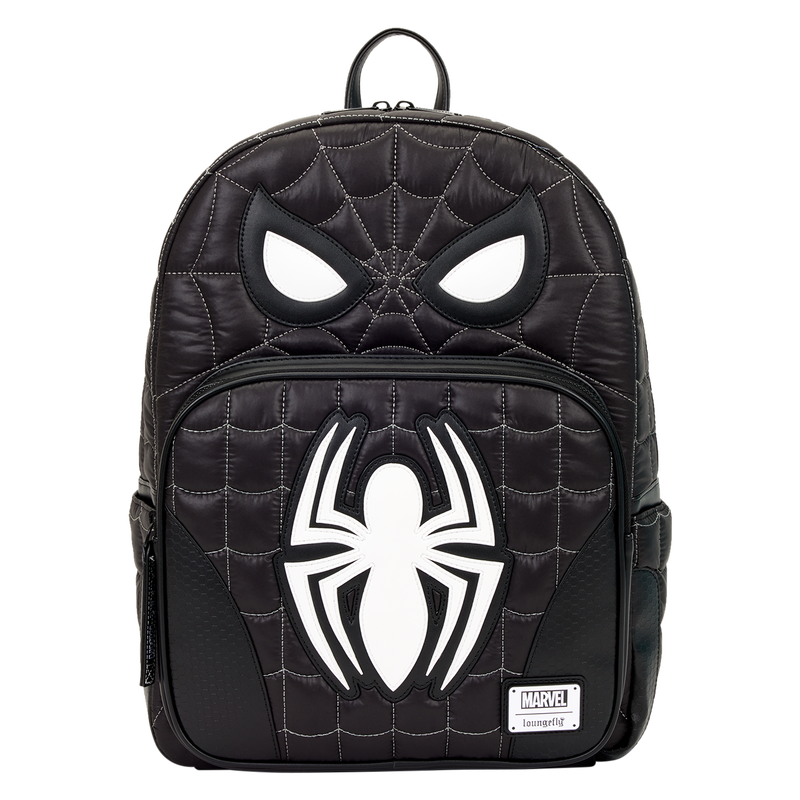 Loungefly Marvel Spider-Man Black & White Suit Quilted Full-Size Backpack