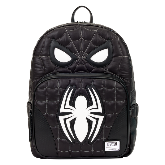 Loungefly Marvel Spider-Man Black & White Suit Quilted Full-Size Backpack
