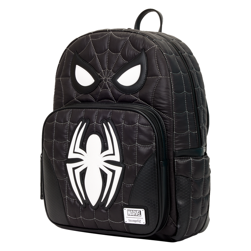 Loungefly Marvel Spider-Man Black & White Suit Quilted Full-Size Backpack