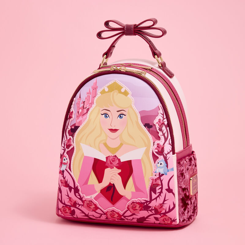Loungefly Pink Aurora web exclusive mini-backpack