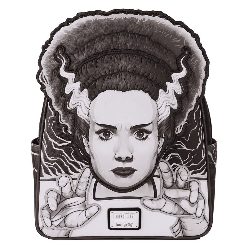 Loungefly Universal Monsters Exclusive The Bride Of Frankenstein Glow Mini Backpack - Glow in the Dark