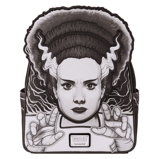 Loungefly Universal Monsters Exclusive The Bride Of Frankenstein Glow Mini Backpack - Glow in the Dark