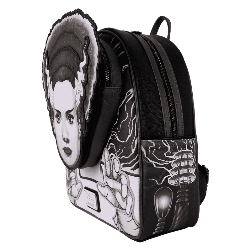 Loungefly Universal Monsters Exclusive The Bride Of Frankenstein Glow Mini Backpack - Glow in the Dark