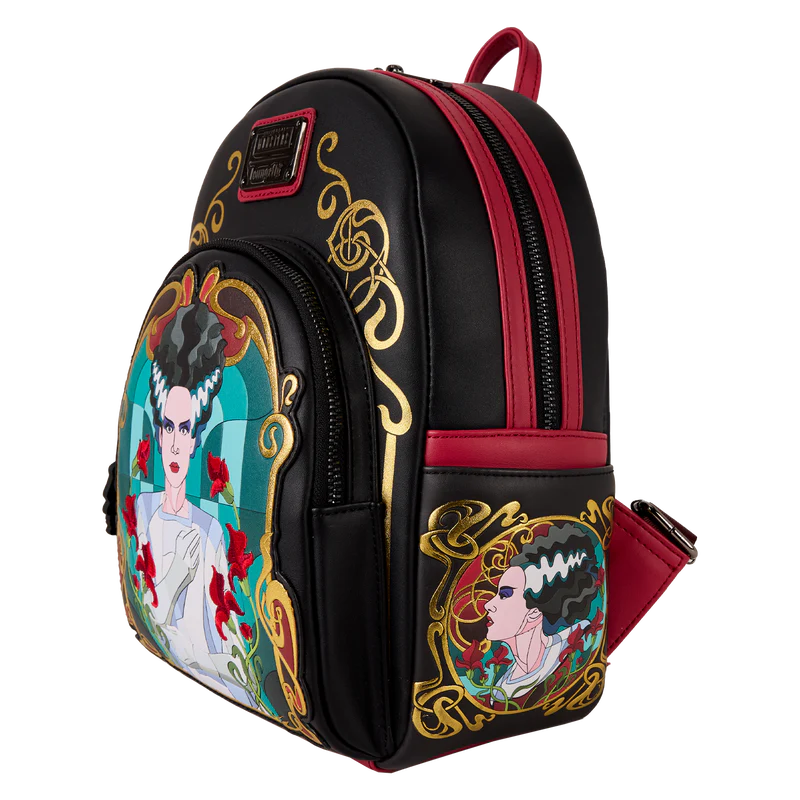 Loungefly Universal Monsters The Bride Of Frankenstein Stained Glass Mini Backpack