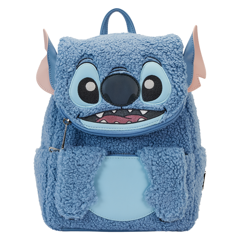 Loungefly Disney Stitch Plush Pocket Mini Backpack
