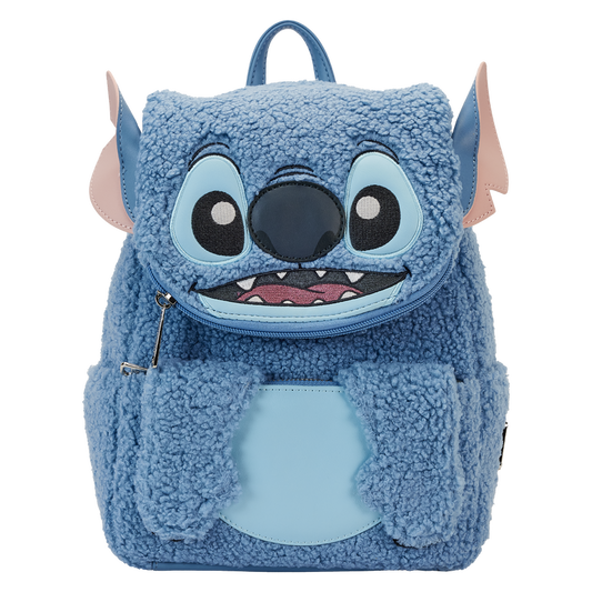 Loungefly Disney Stitch Plush Pocket Mini Backpack