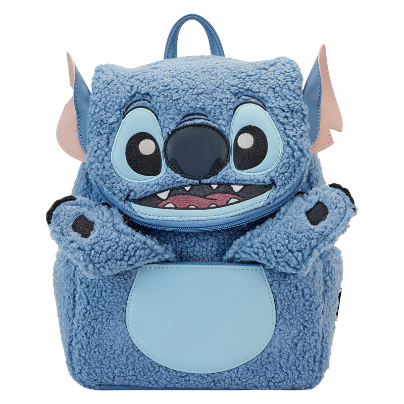 Loungefly Disney Stitch Plush Pocket Mini Backpack