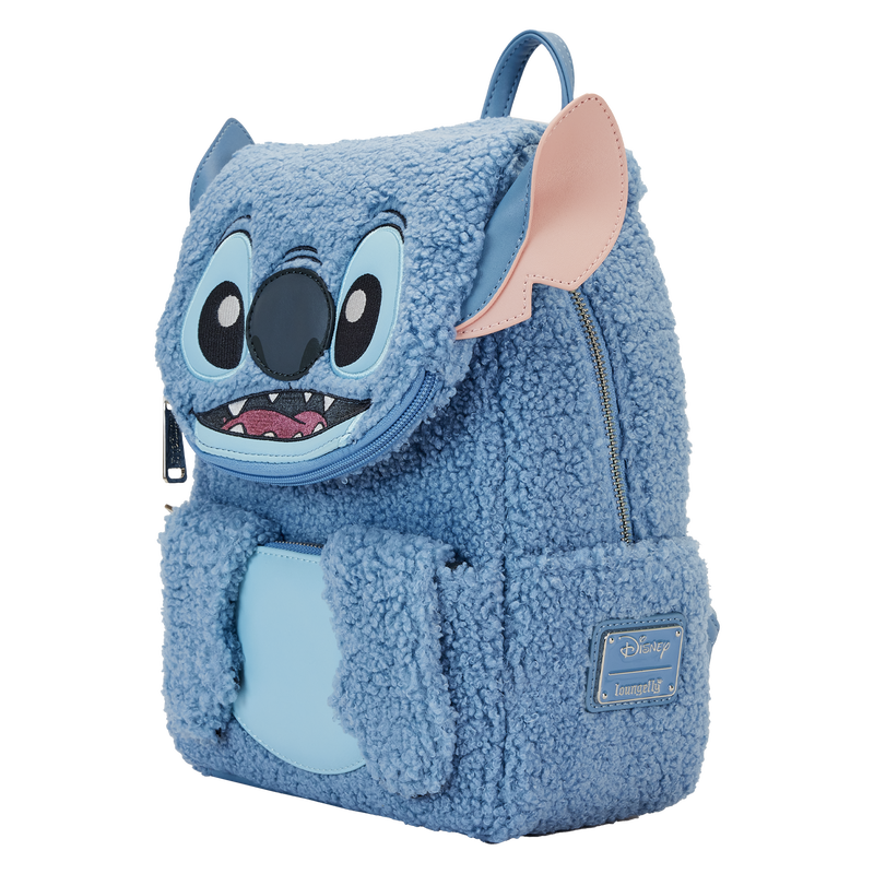 Loungefly Disney Stitch Plush Pocket Mini Backpack