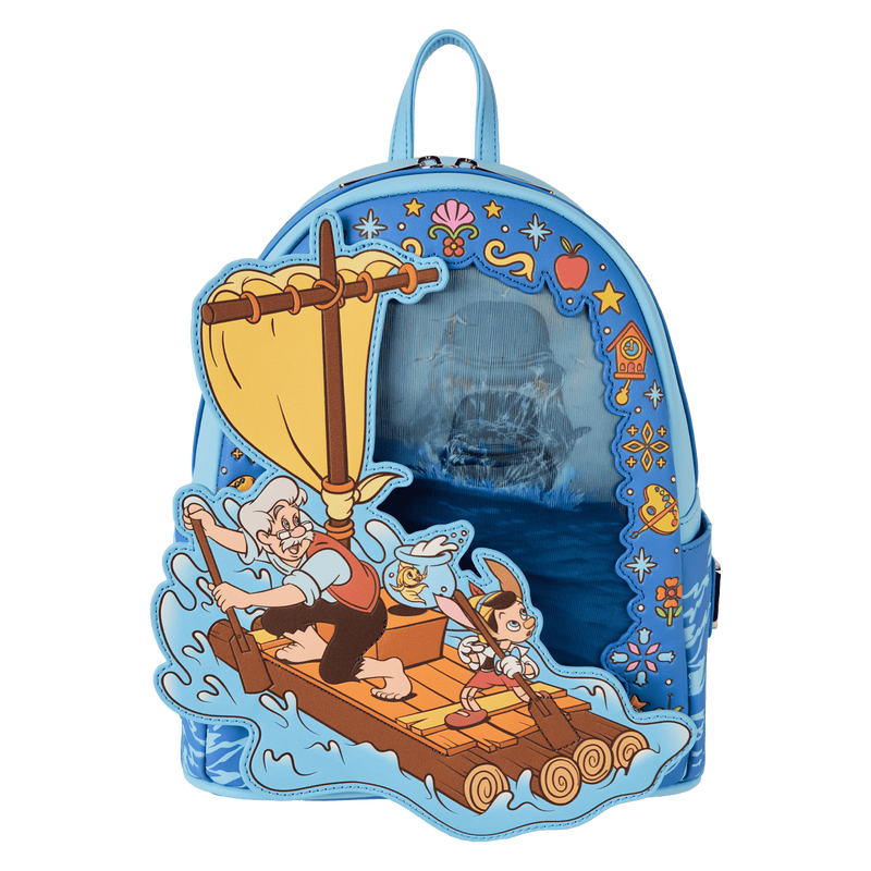 Loungefly Pinocchio Raft Monstro Lenticular Mini Backpack