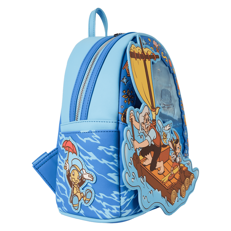 Loungefly Pinocchio Raft Monstro Lenticular Mini Backpack
