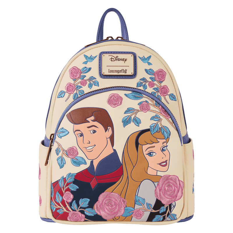 Loungefly Sleeping Beauty Princess Aurora & Prince Phillip Floral Mini Backpack